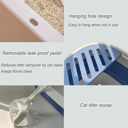 Collapsible Kitten Litter Box Low Entry Small Cat Litter Box M in Kuwait