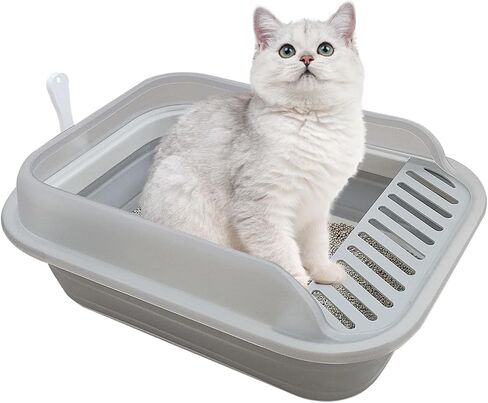 Collapsible Kitten Litter Box Low Entry Small Cat Litter Box M in Kuwait
