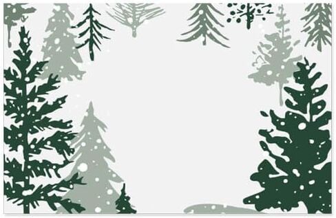 Gift Enclosure Cards - 3.5 x 2.25 Inch - 50 Pack (Snowy Pines) in Kuwait