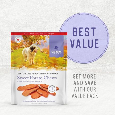 Caledon Farms Value Pack Sweet Potato Chews Dog Treats 28oz/795G in Kuwait