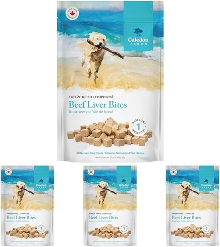 Caledon Farms Freeze Dried Beef Liver Bites Dog Treats, 150 Grams/5.3OZ in Kuwait