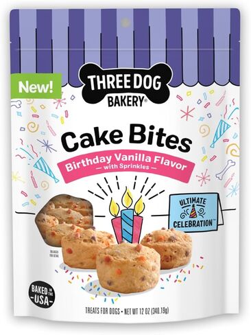 Three Dog Bakery Ultimate Celebration Cake Bites for Dogs - 12 oz Bag in Saudi Arabia