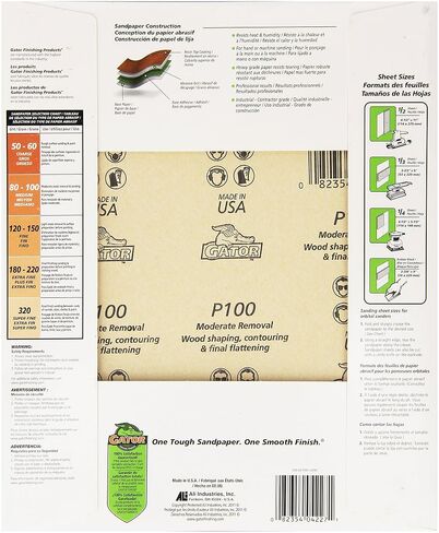Ali Industries 4227 25-count 9 x 13 100-grit العقيق وباقة كبيرة من ورق in Kuwait