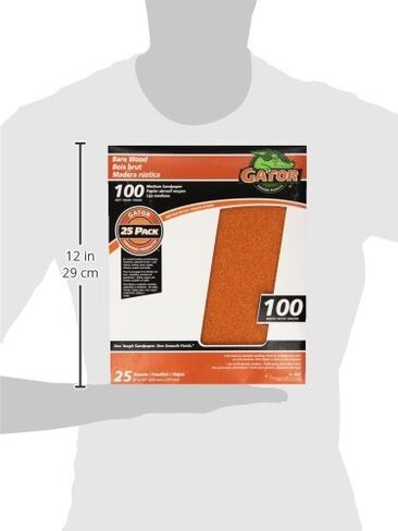 Ali Industries 4227 25-count 9 x 13 100-grit العقيق وباقة كبيرة من ورق in Kuwait