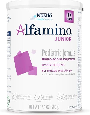 Alfamino Junior Pediatric Formula, Hypoallergenic Amino Acid Based Formula, for Children with Multiple Food Allergies, 1-13 Years, Unflavored, 14.1 Ounce (Pack of 1) | Hypoallergenic For Children with Multiple Food Allergies, 1-13 Years, 14.1 oz (Pack of  in Saudi Arabia