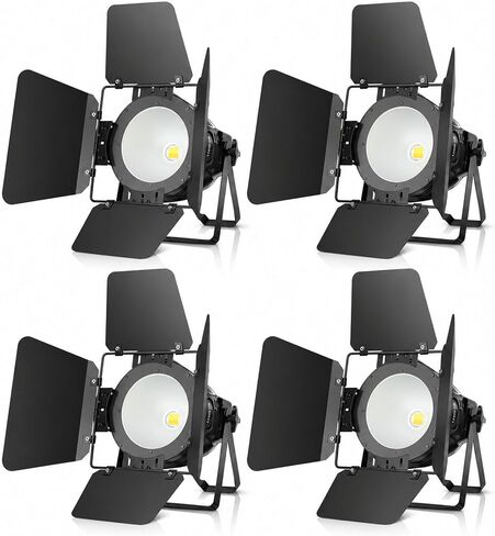 أضواء المسرح بيتوبر 200 واط COB LED إضاءة إضاءة للمسرح مع باب دافئ وبارد أبيض LED ضوء Par أضواء DMX/Master-Slave DJ أضواء إضاءة إضاءة /resnel لأزياء الكنيسة زفاف مسرح الصور (4) in Kuwait