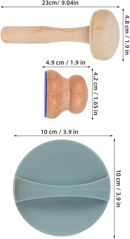 UKCOCO 1 Set Printmaking Tool W/Plastic Printing Baren & Wood Mushroom in Kuwait