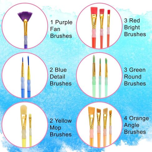 15Pcs Paint Brushes Value Pack in Kuwait
