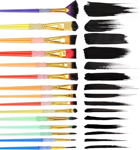 15Pcs Paint Brushes Value Pack in Kuwait