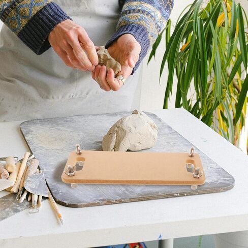 Portable Clay Wedging Board for Potters and Sculptors, Wooden Studio Tool in Kuwait