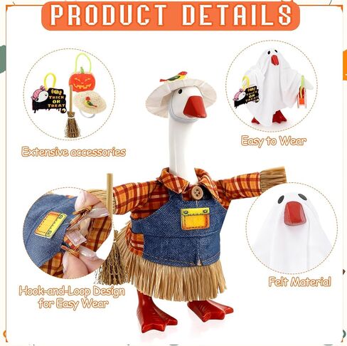 7 Inch Mini Desk Goose Outfits, Fall Halloween Desk Goose Clothes in Saudi Arabia
