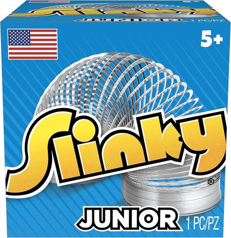 Just Play Slinky Jr. the Original Walking Spring Toy, 5-pack Small Metal Slinkys, Kids Toys for Ages 5 Up in Saudi Arabia