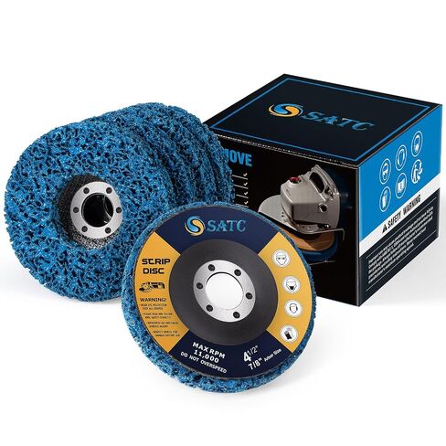 S SATC Strip Discs 5PCS Bule Stripping Wheel 4-1/2" x 7/8" Fit Angle Grinder Clean and Remove Paint Rust and Oxidation in Kuwait