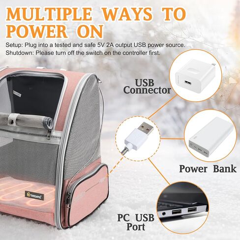 Texsens USB Powered Heated Pet Pad for Cats & Dogs, Portable Warmer in Kuwait