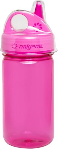 Nalgene Kids Sustain Grip-N-Gulp Water Bottles Made with Material Derived From 50% Plastic Waste, Leak Proof Sippy Cup, Durable, BPA and BPS Free, Dishwasher Safe, Reusable, 12 Ounces, Musical Giraffe in Kuwait