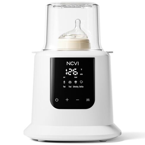 NCVI Baby Bottle Warmer, Milk Warmer Fast Heating, Defrosting Food Heater, Steam Sterilizer, with LCD Display, Timer, Temperature Control, Auto Shut-Off, BPA Free, for Breastmilk, Formula and Food in Saudi Arabia