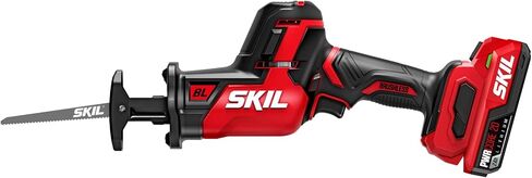 SKIL PWR CORE 20 Brushless 20V Compact Reciprocating Saw Includes 2.0Ah Lithium Battery and Auto PWR JUMP Charger - RS5825B-10 in Kuwait