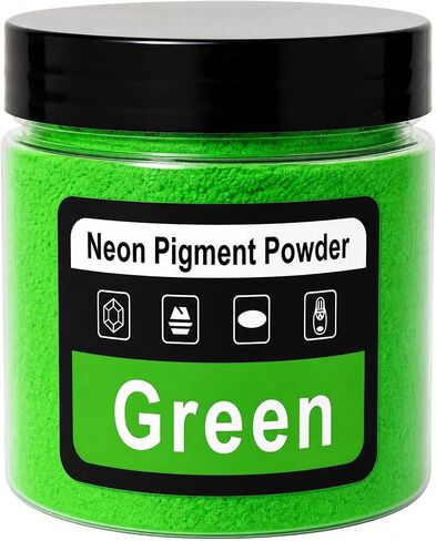 Green Neon Pigment Powder for Epoxy Resin - 50g Vibrant Fluorescent Resin Colorant, Professional Grade Non-Toxic Mica Powder for Nails, Slime, Soap Making, Painting and DIY Art Projects in Saudi Arabia