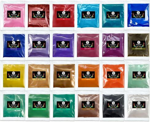 Mica Powder, 36 Colors Pearlescent Pigment Powder for Epoxy Resin, 3g/Bag Pearl Pigment Set​​ for Soap Making, Bath Bomb, Candle Making, Art Crafts, Lip Gloss, Nail Polish, Dye in Saudi Arabia