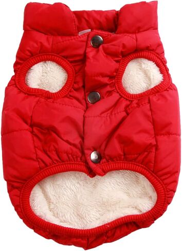 JoyDaog Fleece Lined Dog Jacket for Small Dogs,Winter Dog Coat,Green XS in Saudi Arabia