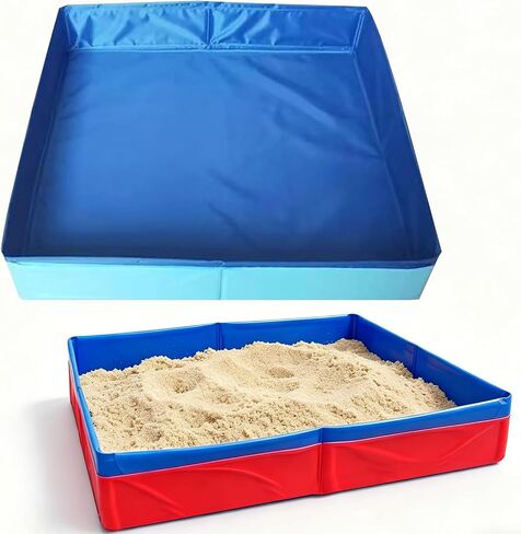2 Pack Folding Portable Sandbox 20 Inch Square PVC Sand Box in Kuwait