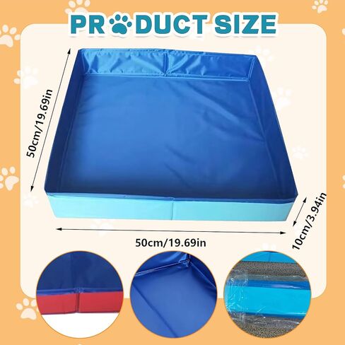 2 Pack Folding Portable Sandbox 20 Inch Square PVC Sand Box in Kuwait