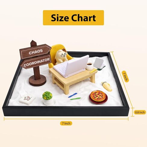 FamilyKit Zen Garden Kit for Desk, Mini Zen Garden Calming Stress Relief in Kuwait
