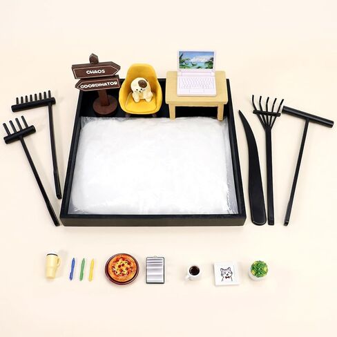 FamilyKit Zen Garden Kit for Desk, Mini Zen Garden Calming Stress Relief in Kuwait