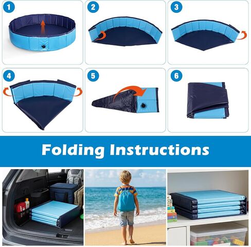 Kids Foldable Portable Sandbox, Large 48'' Sand Box for Outdoor Indoor Use in Kuwait