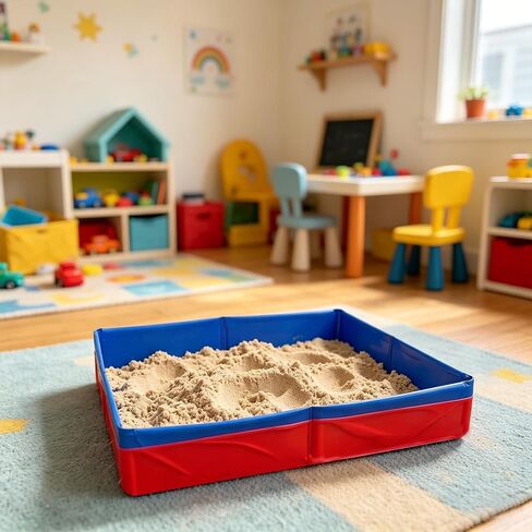 2 Pack Foldable Sandbox，20 Inch Portable PVC Sand Box for Pets Outdoor Indoor Play Sand Tray Foldable Puppy Swimming Pool in Kuwait