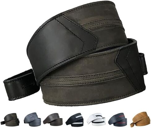 The Original Straight Up Full Grain Padded Leather Guitar Strap - For Electric, Acoustic and Bass Guitars in Kuwait