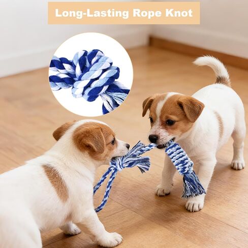Depets Dog Rope Toys for Small Dogs, 4-Pack Puppy Chew Toys for Teething in Saudi Arabia