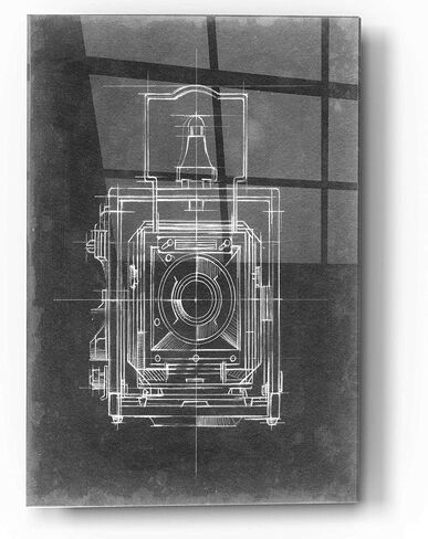 Epic Art 'Camera Blueprints I' من إيثان هاربر، لوحة فنية جدارية من الزجاج الأكريليك، 24 بوصة × 36 بوصة in Kuwait