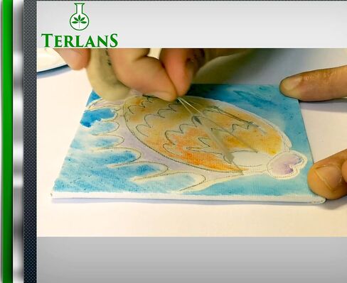 TERLANS Art Masking Fluid | 16.8 fl.oz. (500 ml) | Easy Removable & Tinted | for Acrylic- Oil- and Water-Based Paints in Kuwait