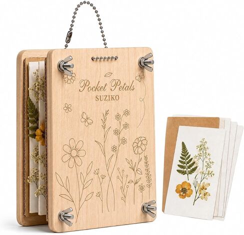 Suziko Pocket Flower Press Kit, Portable Mini Wooden Flower Press with10 Layers Drying Boards & Papers in Kuwait