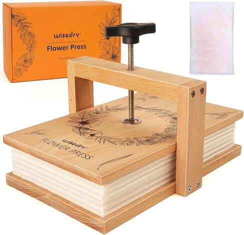 wisedry Flower Press Kit, Easy One-Step Pressing, Even Pressure, 6 Layers, 10 x 6 inch Flower Press Kit for Kids and Adults, Great Gifts for Anyone Who Loves Flowers and Crafts, Gift Box & User Guide in Saudi Arabia