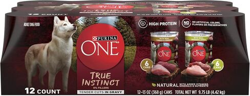 Purina ONE True Instinct Variety Wet Dog Food, Tender Cuts, (12) 13oz Cans in Kuwait