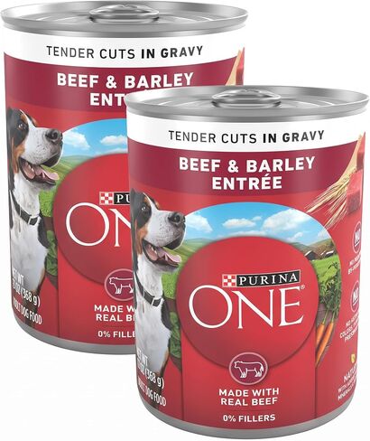 Purina ONE Beef & Barley Wet Dog Food, Tender Cuts in Gravy (12) 13 oz Cans in Kuwait