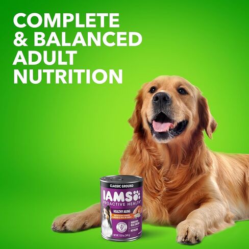 IAMS Proactive Health Senior Ground Wet Dog Food, Chicken, 13 oz, 12 Pack in Kuwait