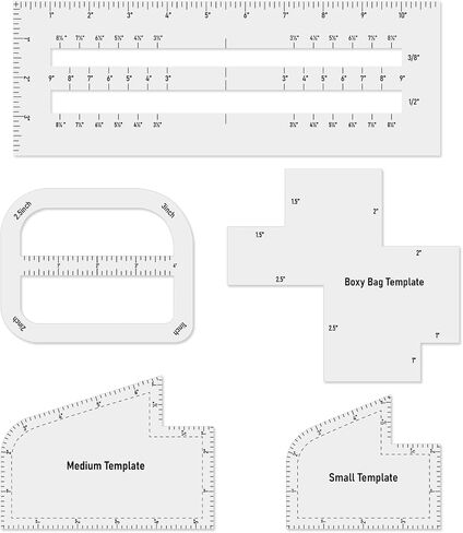 5Pcs Boxy Bag Making Templates for DIY Sewing Enthusiast in Saudi Arabia