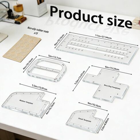 5Pcs Boxy Bag Making Templates for DIY Sewing Enthusiast in Saudi Arabia