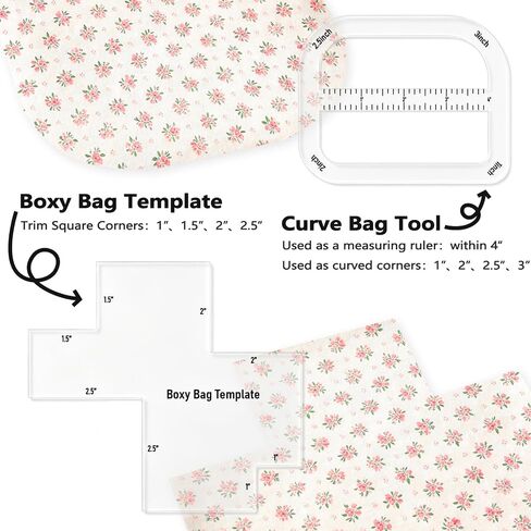 5Pcs Boxy Bag Making Templates for DIY Sewing Enthusiast in Saudi Arabia