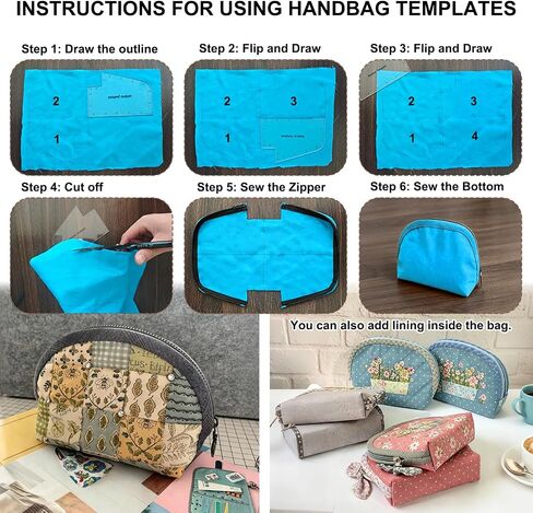 5Pcs Boxy Bag Making Templates for DIY Sewing Enthusiast in Saudi Arabia