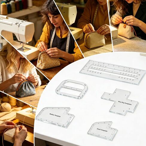 5Pcs Boxy Bag Making Templates for DIY Sewing Enthusiast in Saudi Arabia