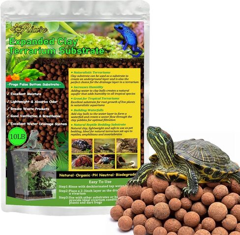 Riare 10LBS Organic Expanded Clay Balls Terrarium Substrate for Reptiles in Saudi Arabia