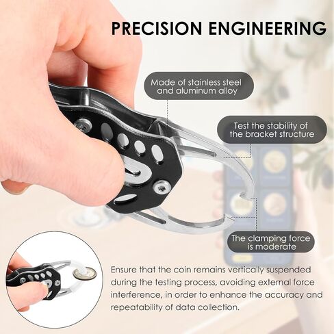 Silver Gold Coin Tester Kit, Portable Pocket Coin Tester Kit, Precious Metal Verifier, Coin Ping Testing Integrate Acoustic Magnetic and Dimensional Detection in Saudi Arabia