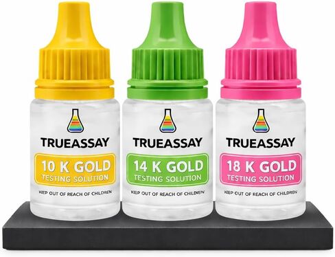 Gold, Silver & Platinum Testing Kit 150-200 Tests 10K 14K 18K Solutions with 2"x4" Test Stone Precious Metal Tester Real/Fake Check Analysis Kit in Kuwait