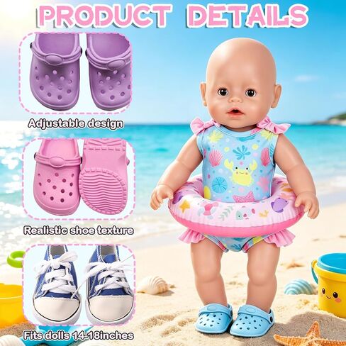 6 Pairs Doll Shoes for 18 Inch Dolls, 6 Pairs Doll Accessories in Kuwait