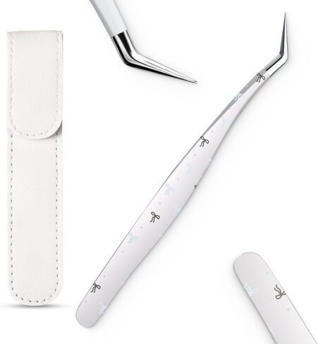 Craft Tweezers, Precision Tweezers with Leather Pouch for Stickers in Kuwait