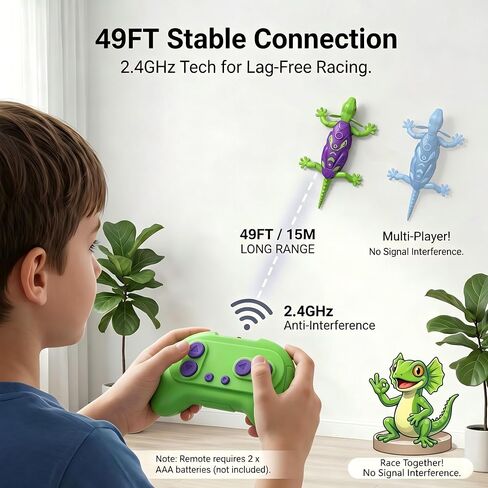 Remote Control Wall Climbing Gecko - Gravity Defying RC Lizard Toy for Kids,Upgraded Suction Type-C Rechargeable 27-Min Playtime Realistic Prank Animal for Boys Girls Age 3-12 Birthday Gift in Saudi Arabia